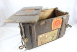 One wooden 303 Mk7 ammo box. Used.