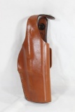 One Bianchi Brown leather thumbsnap right handed holster for 9mm/40/45 ACP Ruger P89, P90 and P91.
