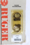 One set of Ruger rings, looks to be for thin 22 scope. New in package.