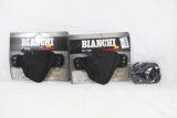 One belt clip nylon holster and Two Bianchi right handed auto retention holsters for 1911 and