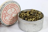 Navy Arms metal container of Winged Musket caps. Full, 100 caps. New.