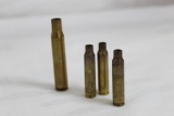 Bag of fired brass. 23 30-30, 23, 30-06, 50 223 and 16 270.