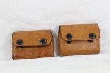 Two DeSantis tan leather shot shell holder for five 20 ga shells. Used in good condition.