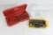 One red plastic partial screwdriver set and one partial socket/screwdriver set. Used.