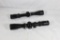Two Nikko Stirling Diamond 3-12 x 42 rifle scopes posts and fine crosshairs. One has rail mount
