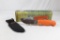 Crite Edge Hunter's Choice Cut Hook orange handle with nylon sheath. New in box.
