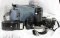 One Lt blue nylon camera bag with one Canon 35mm camera and 4 lens and flash. Used.