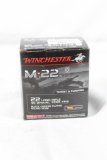 One box of Winchester M 22, 22LR Target & Plinking 40 gr LRN. New, count 525.