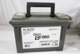 One green plastic ammo box with Blazer 9mm 115 gr FMJ. New. Count 350.