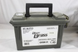 One green plastic ammo box with CCI Mini-Mag 22 LR 40 gr CPRN. New. Count 1600.