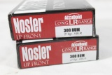 Two boxes Of Nosler 300 RUM 210 gr ABLR. New, count 40.