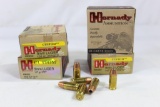 Three boxes of Hornady 9mm 147 gr XTP and one partial box of Hornady 9mm 124 gr XTP. Count 89.