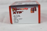 One box of Hornady 45 cal 250 gr XTP. New, count 100.