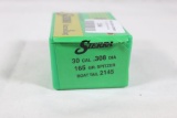 One box of Sierra GameKing 165 gr Spitzer BT. Open, approx count 95.