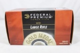 One partial box of Federal large rifle primers, count 800.