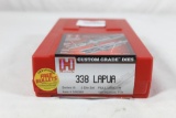 One Hornady FL two die set for 338 Lapua. New.
