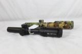 One AR Optics 1.5-4 x 20 BDC rifle scope, and one Weaver 1-4 x 20 Vertical turkey zone reticle. Both