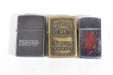 Three cigarette lighters.