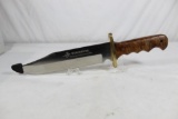 Winchester Pony Express Commemorative Bowie Knife. 9 inch blade burl wood handle. New in