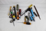 Bag of miscellaneous screwdrivers, files, etc. Used.