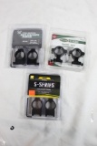 Three sets of rail mount rings. One Nikon, one Vortex and one Weaver. New in packages.