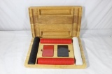 One wood Marlboro poker set. Used in good condition.