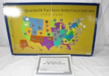 One fifty state quarter set map with quarters (12.50 face value).