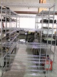 Heavy duty metal shelves. 6 feet x 4 feet. 6 racks.