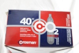Partial box of Crosman CO2 cartridges.