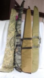 Four soft sided, padded non scoped rifle cases. Used in very nice condition.