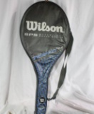 One Wilson Tempest XLB tennis racket in cover. Used.
