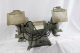 One Baldor table top electric grinder/buffer. Has two grinding wheels. Used.