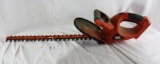 One Black&Decker battery hedge trimmer. Used, no battery.