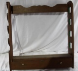 Two wall mount wood gun racks. Used.