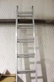 One 13 foot aluminum extension ladder. Used in very good condition. One box of miscellaneous