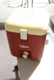 One Igloo handle hot/cold drink dispenser. Used in good condition.