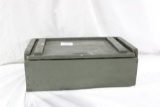 One dark gray small wood box with sliding lid. Used in very nice condition.