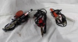 Three small wood burning/soldering irons. Used.