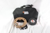 One Black&Decker black nylon drill carry bag, one Lufkin 100 ft tape and one 25' flat steel fish