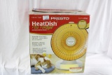 One Presto HeatDish parabolic electric heater. Like new in box.
