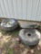 4 trail finder 215/7tR17.5 trailer tires with rims.