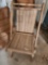 Set of 4 folding wooden slat chairs