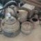 Four old tea kettles