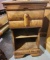 Wood night stand with one drawer and shelves. Matches bed and dresser in lots #528 &529