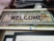 Stained glass welcome sign