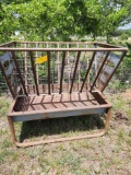 Small animal feed trough with hay rack