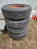 4 tires with rims ST225/75R15