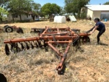 Large Disc Plow. PLEASE READ: This item is sold onsite in Post Tx. The buyer will need to arrange a