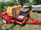 Trailer with power washer setup, water tank, generator and pump