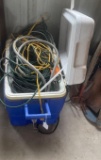 Cooler with various extension cords